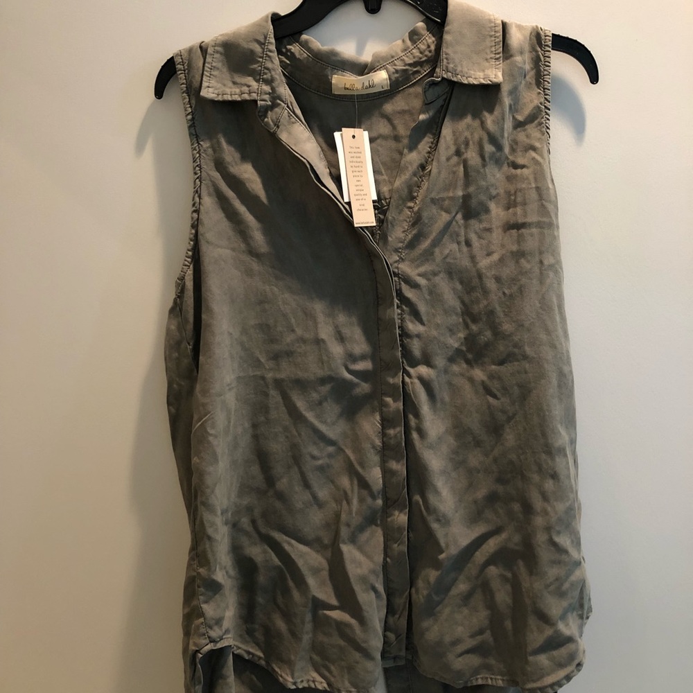 NWT Bella Dahl size L collared tank top
